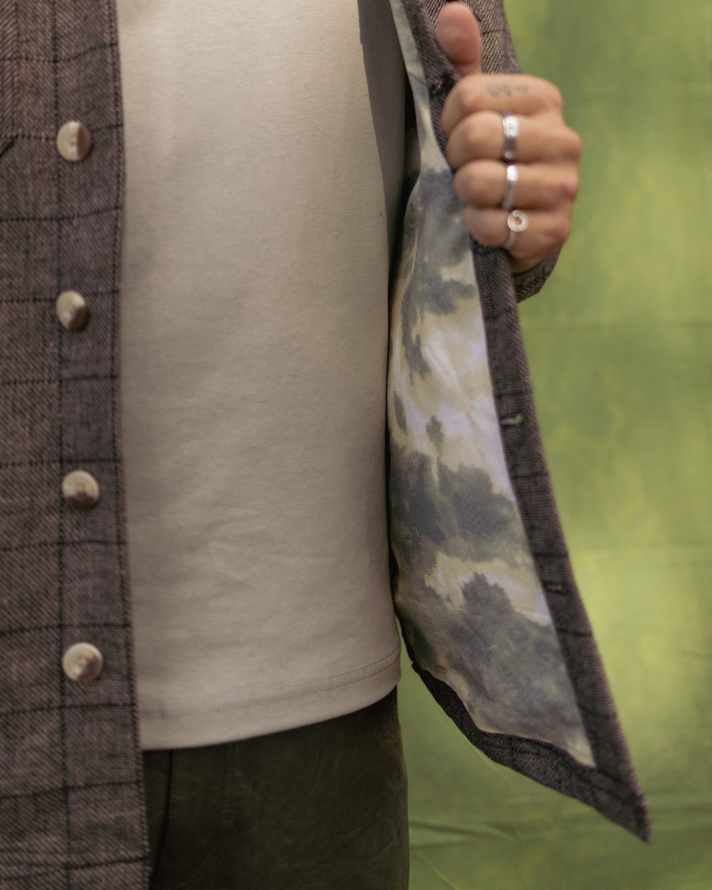 SAO UPCYCLED WOOL JACKET IN GREY