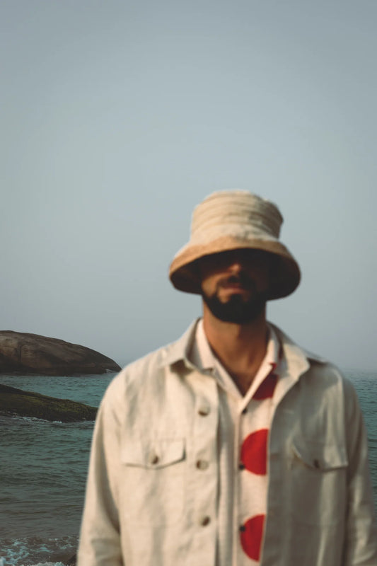 JIVA LINEN JACKET IN BEIGE