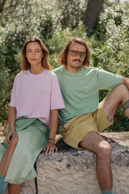 LISB-ON ORGANIC COTTON T-SHIRT IN LIGHT PURPLE