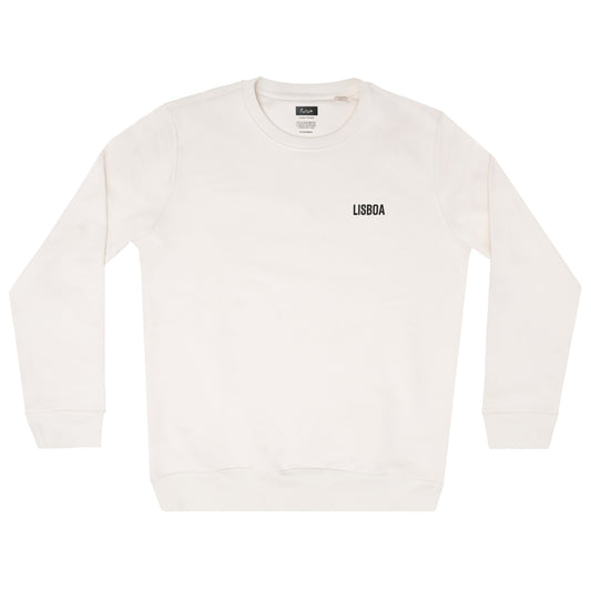 WHITE ORGANIC COTTON SWEATSHIRT - LISBOA
