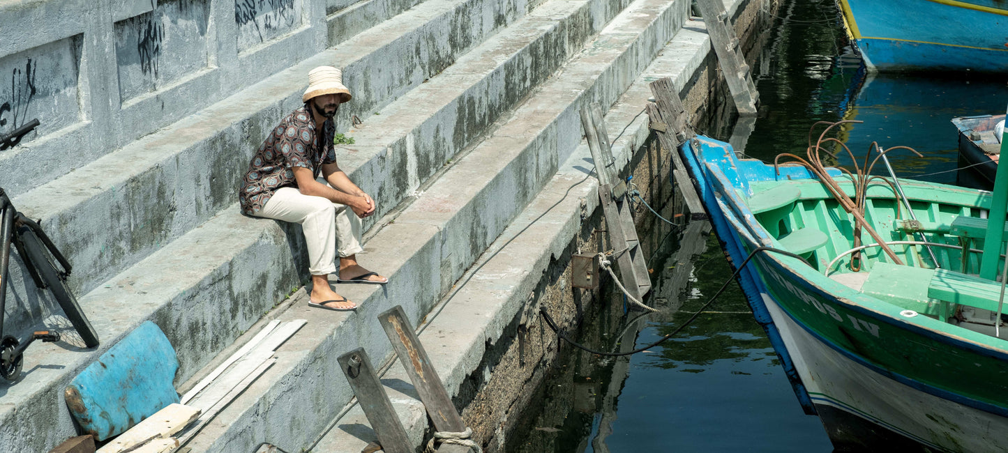 ADORN SATIN HAND-PRINTED SHIRT
