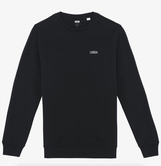 Black Organic Cotton Sweatshirt - Lisboa