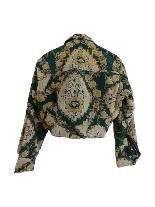Teal Damask Jacket - Anouri