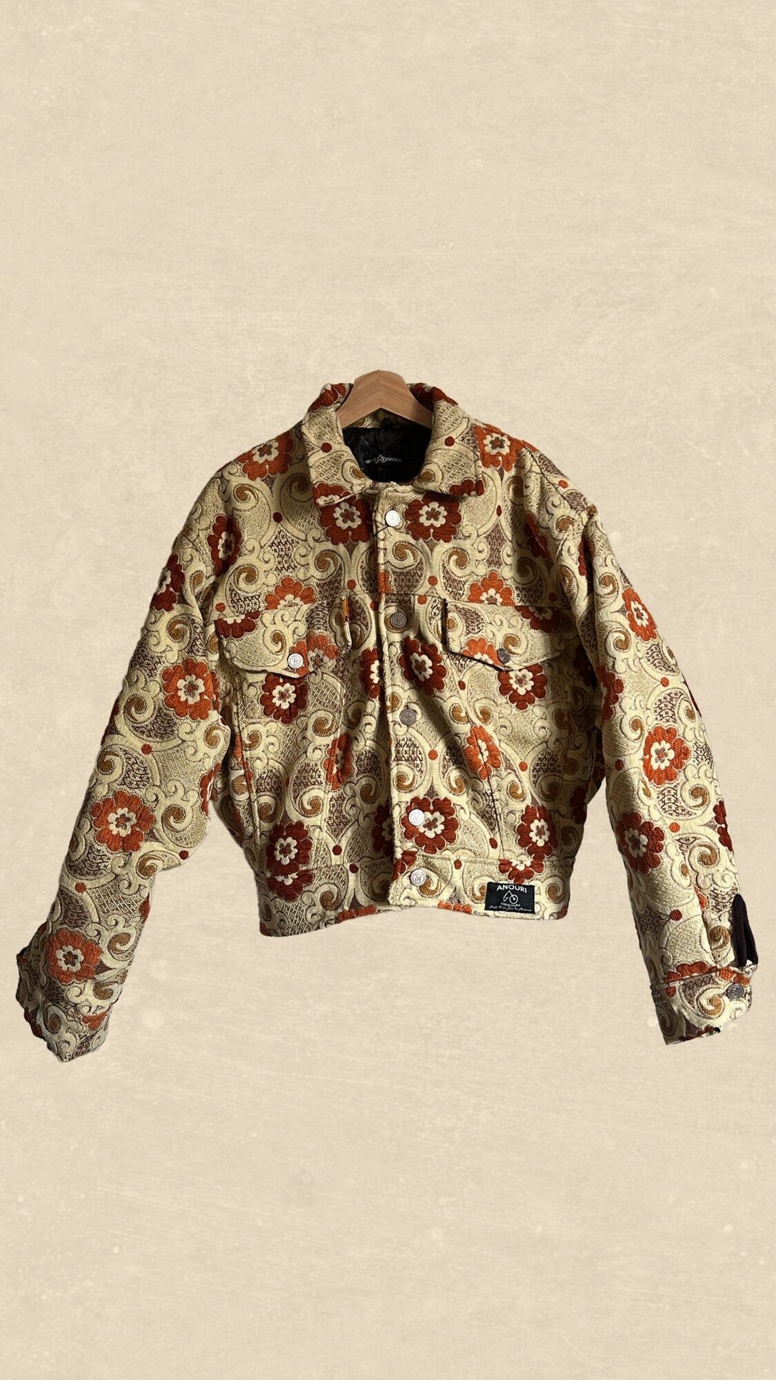 Orange Flowerpower Jacket - Anouri
