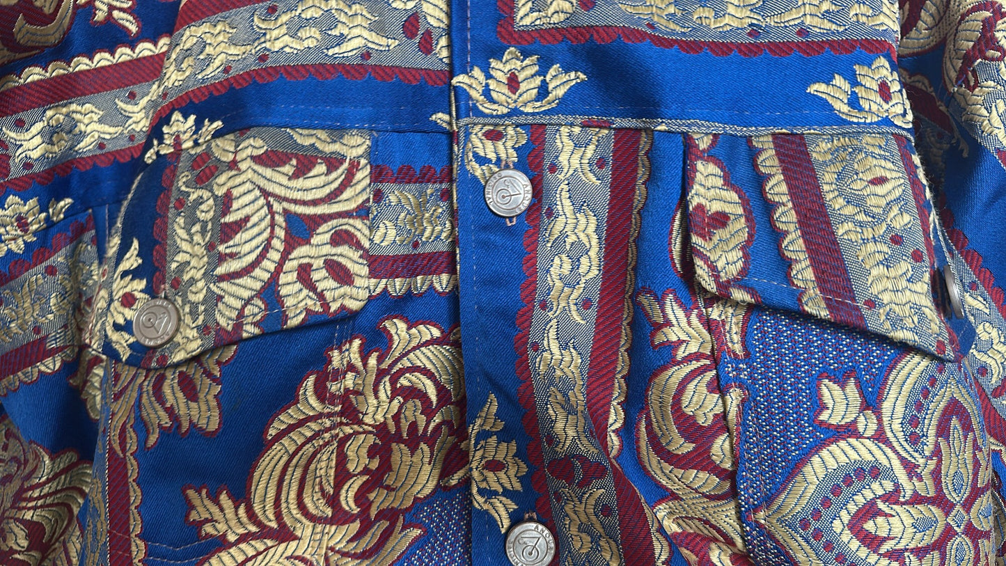 Blue Jacket with Red & Yellow Details - Anouri