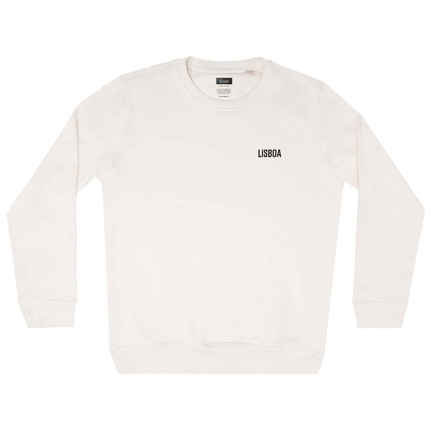 WHITE ORGANIC COTTON SWEATSHIRT - LISBOA