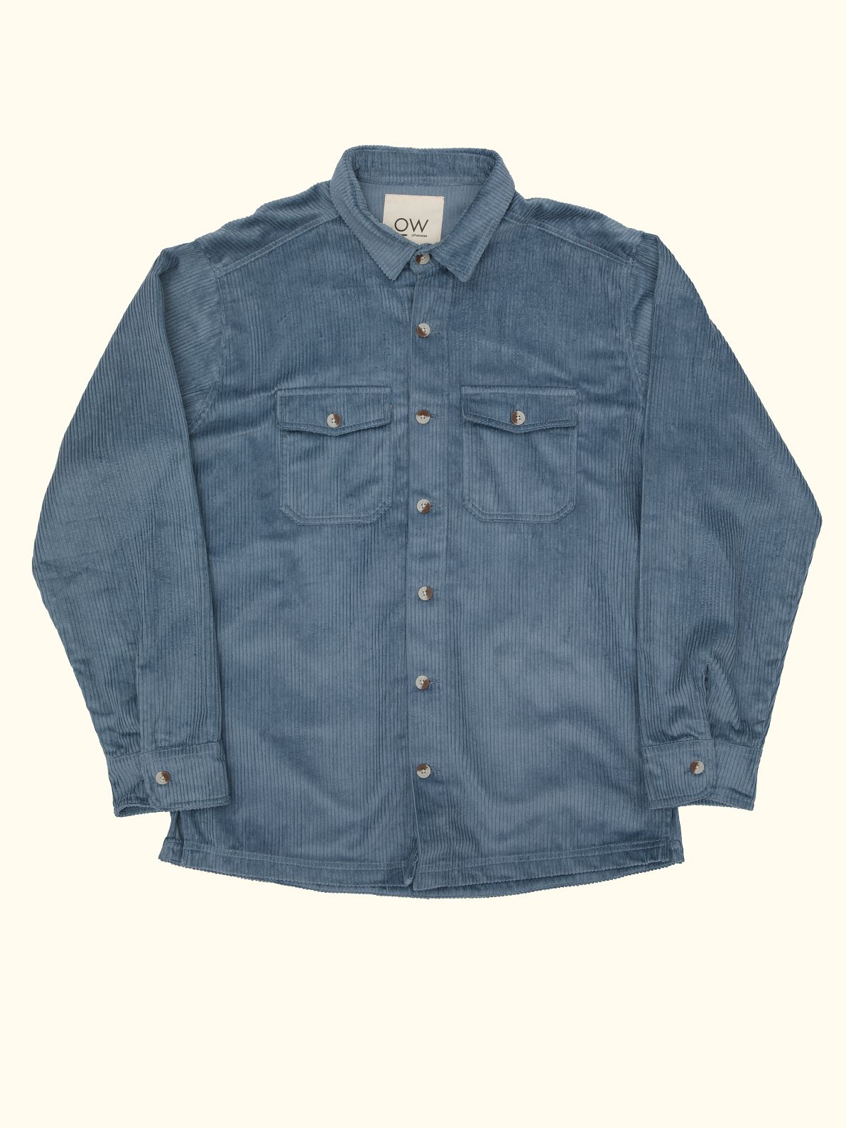dusk corduroy overshirt in light blue