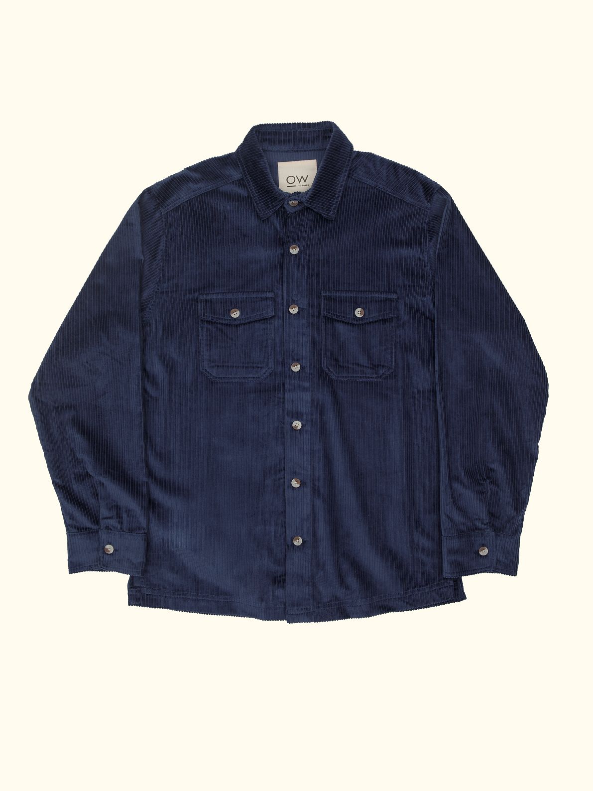 shadow corduroy overshirt in blue