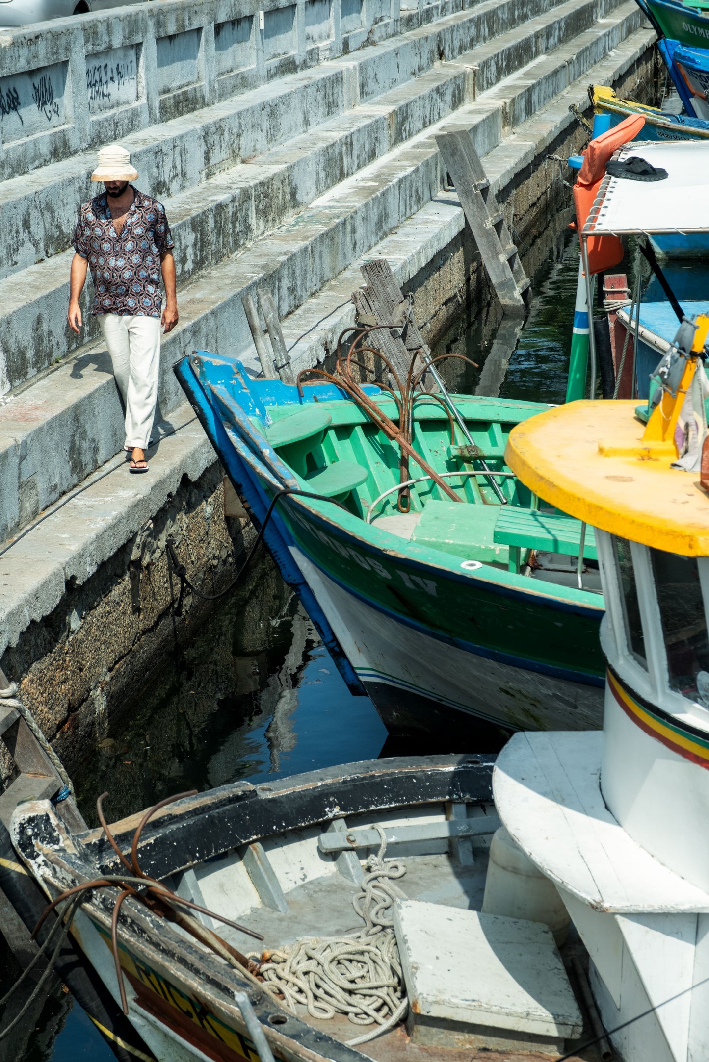 ADORN SATIN HAND-PRINTED SHIRT