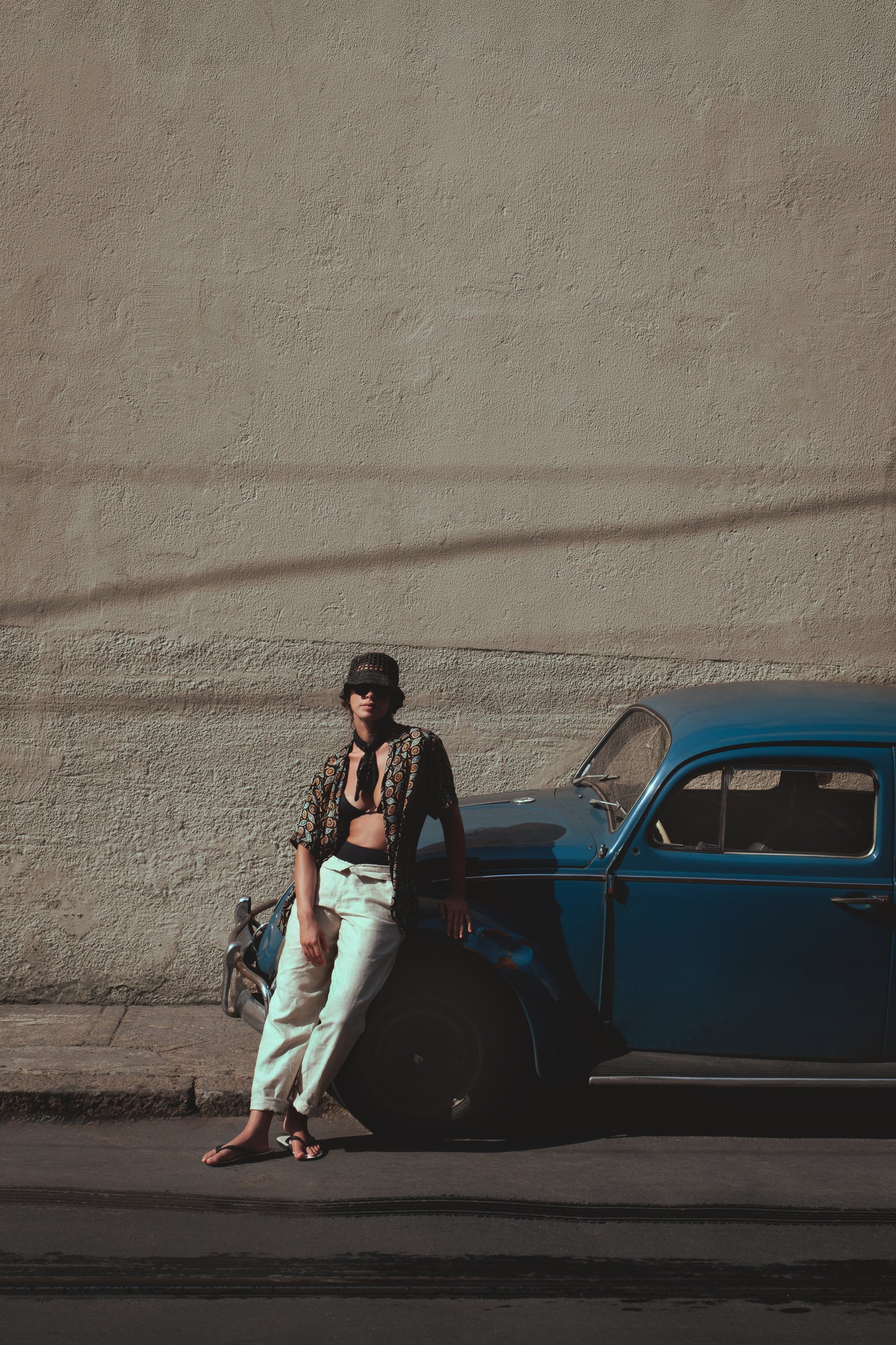 CELESTIAL SATIN HAND-PRINTED SHIRT