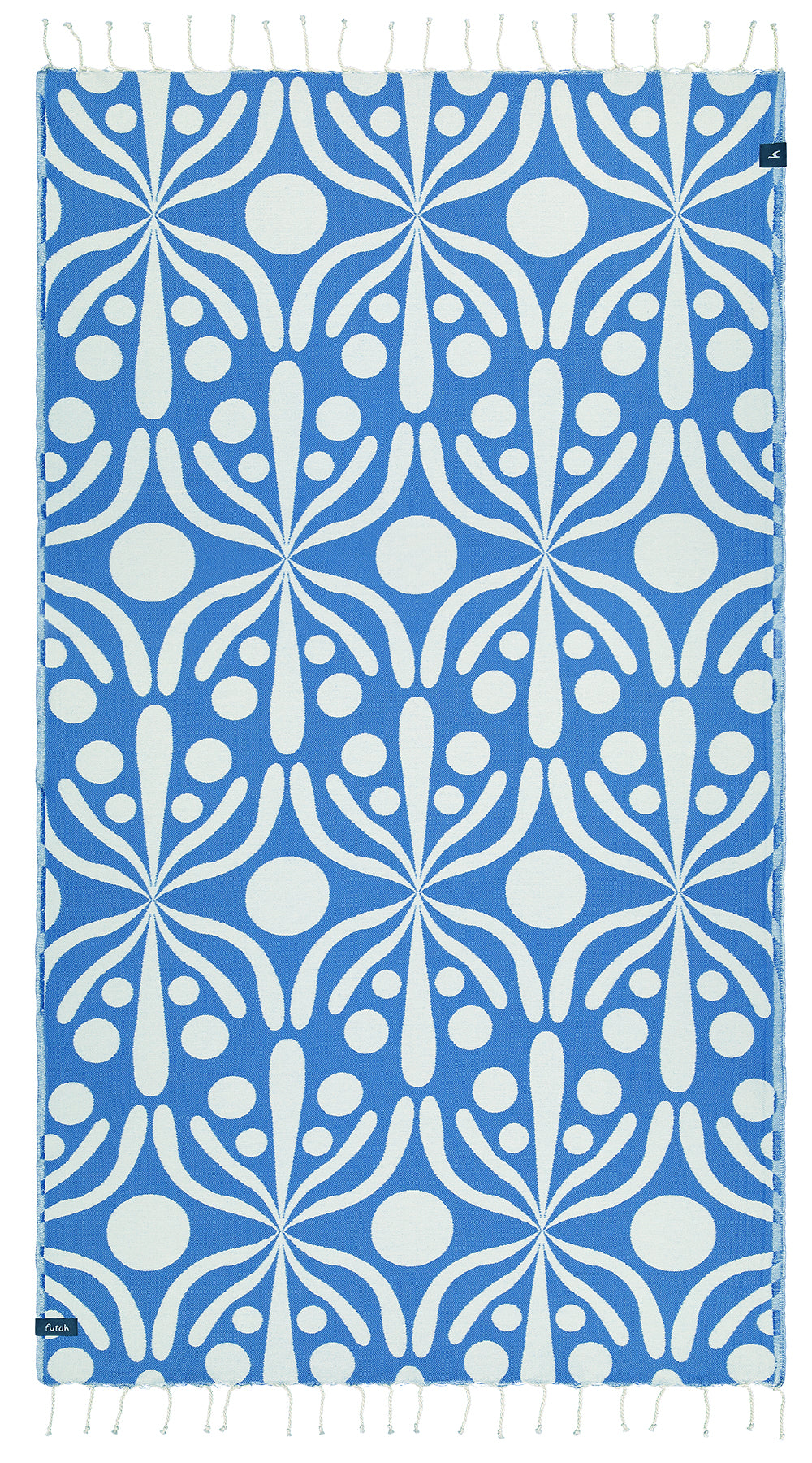 Flora Blue & White Beach Towel