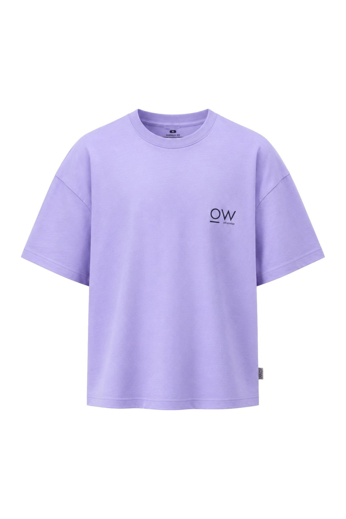Otherwise Lisb-on 2026 Oversized-T-Shirt aus Bio-Baumwolle in Violett – Vorderansicht mit kleinem Print