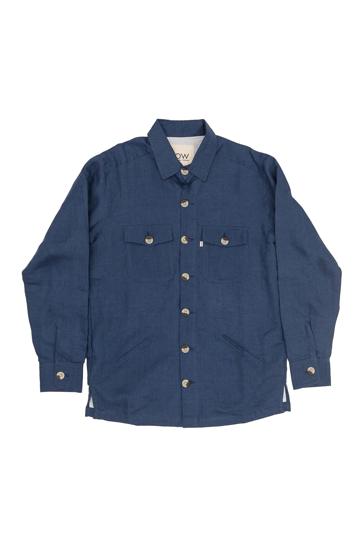 Otherwise Rudra Linen Jacket In Dark Blue – Vorderansicht