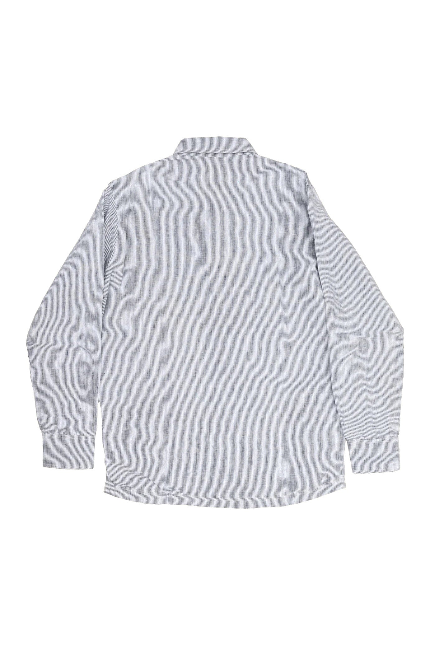 Otherwise Zyaan Linen Jacket In Light Blue Stripes – Rückansicht