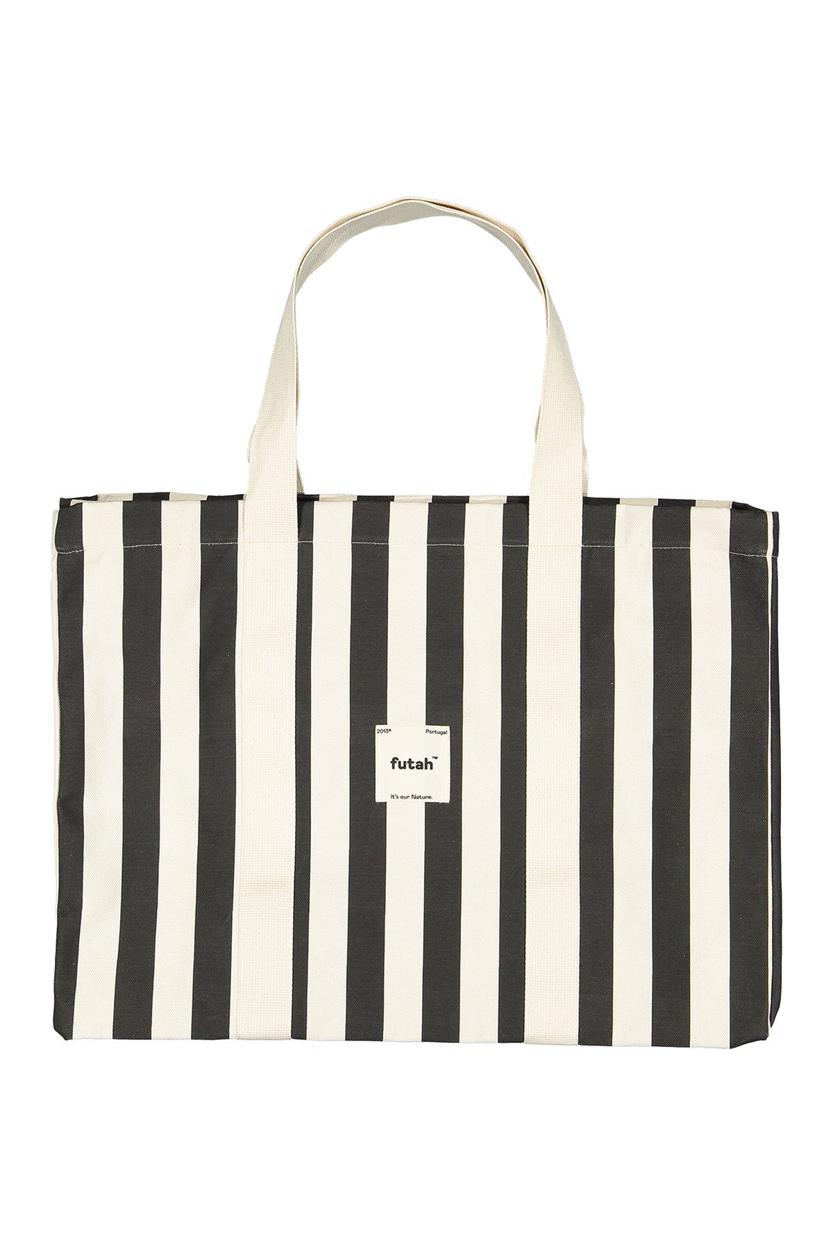 Futah Bedu Travel Bag – Gesamtansicht mit schwarz-weissen Streifen