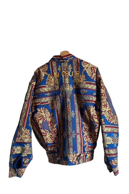 Anouri Blue Jacket with Red & Yellow Details – Rückansicht