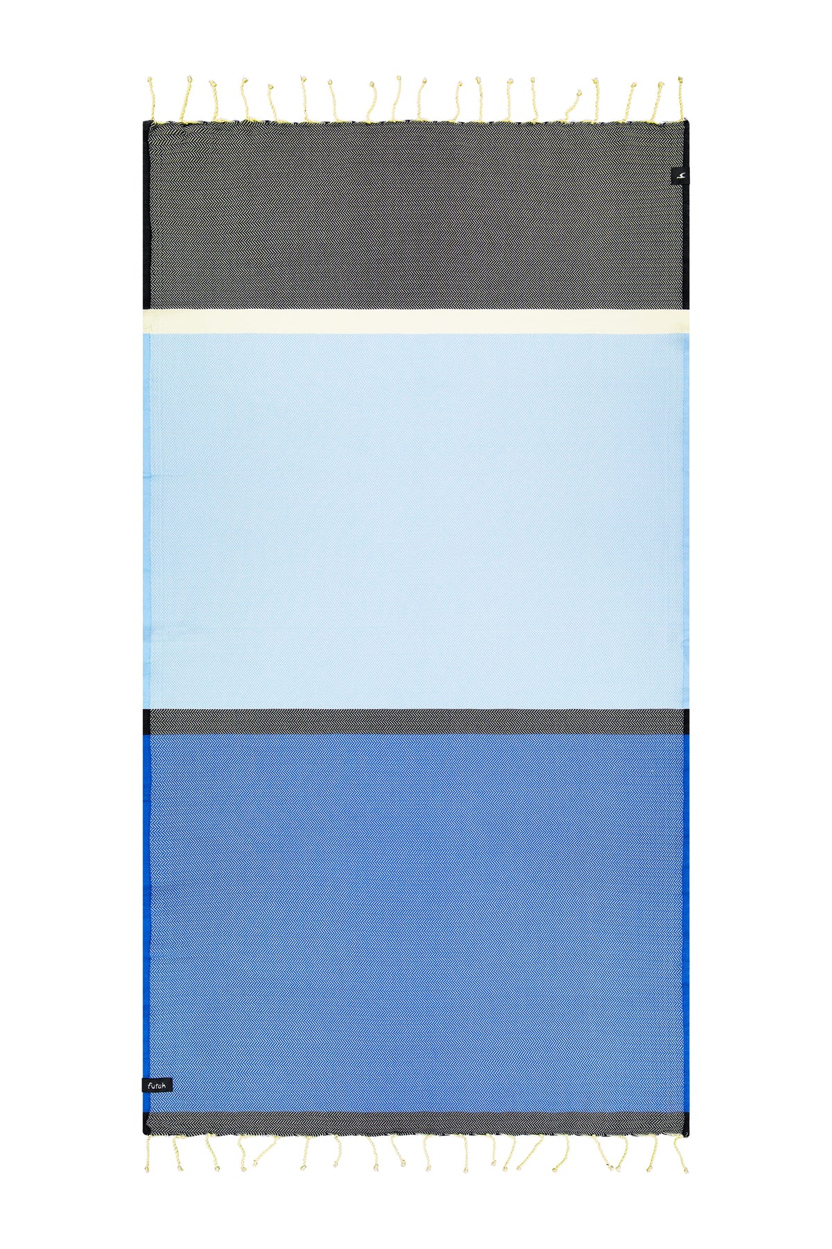 Futah Canyon Blue Beach Towel – Gesamtansicht mit blauen Farbblöcken