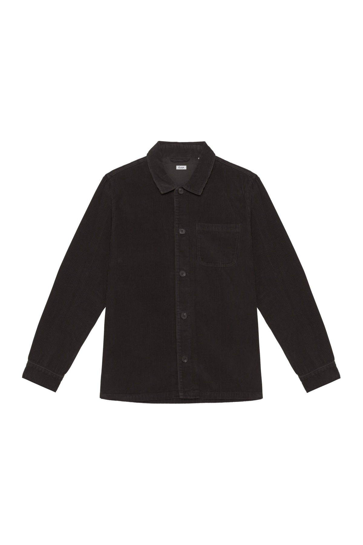 Futah Corduroy Jacket Black – Vorderansicht