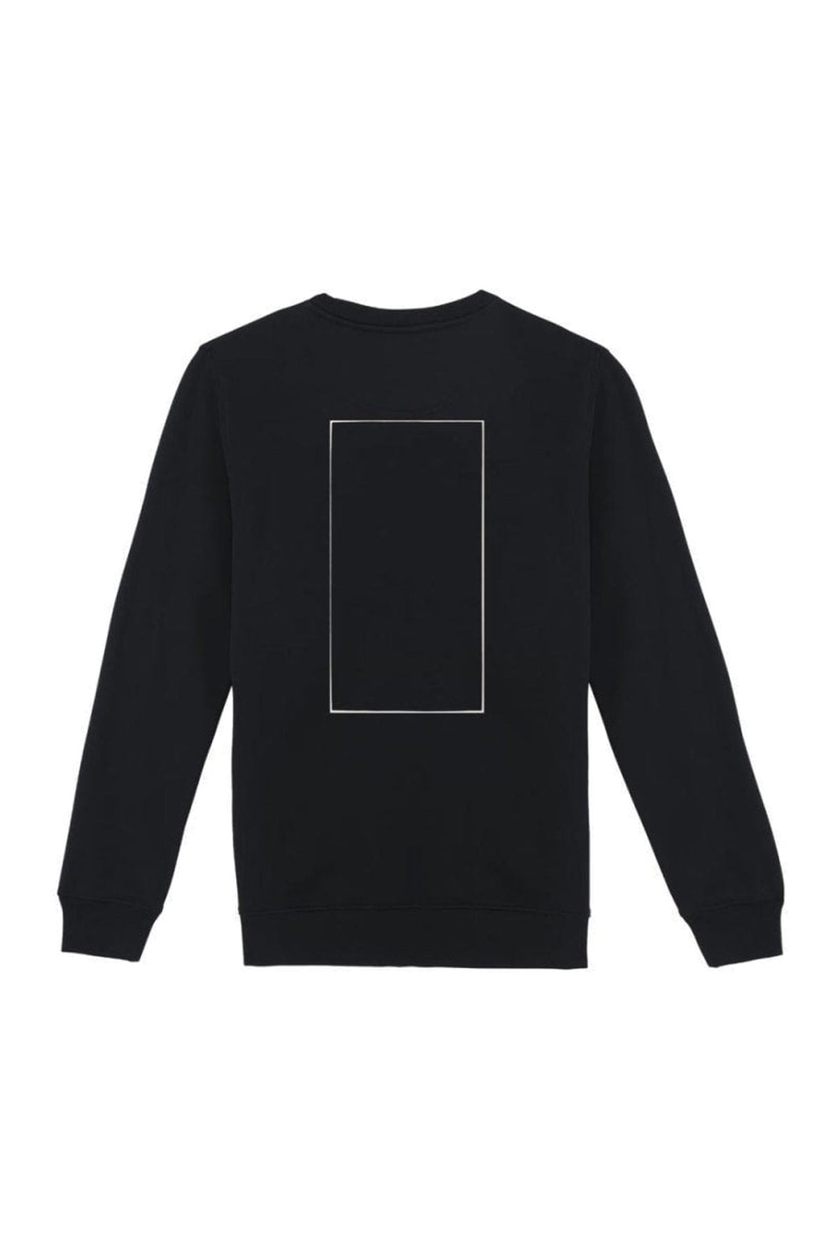 Futah Black Organic Cotton Sweatshirt - Lisboa – Rückansicht mit grossem Print