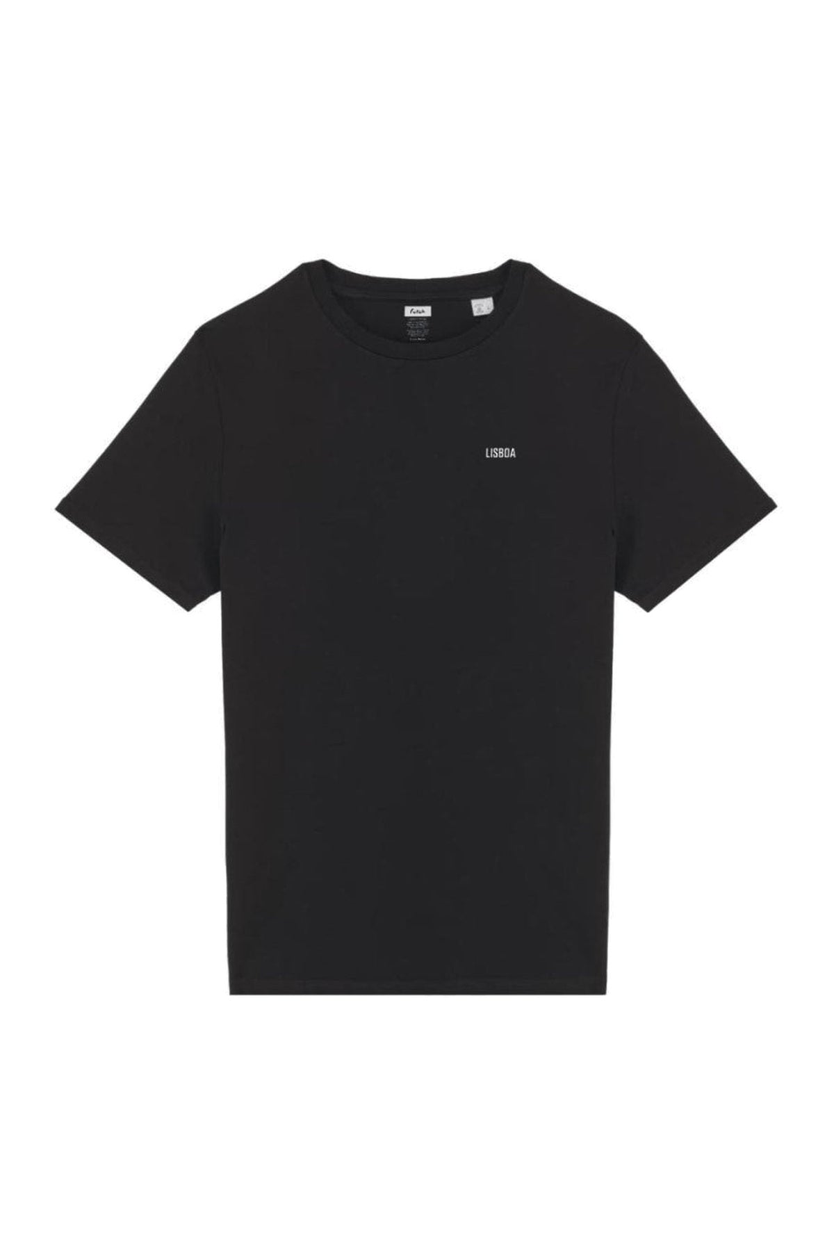 Futah Lisboa T-Shirt Black – Vorderansicht mit Lisboa-Schriftzug