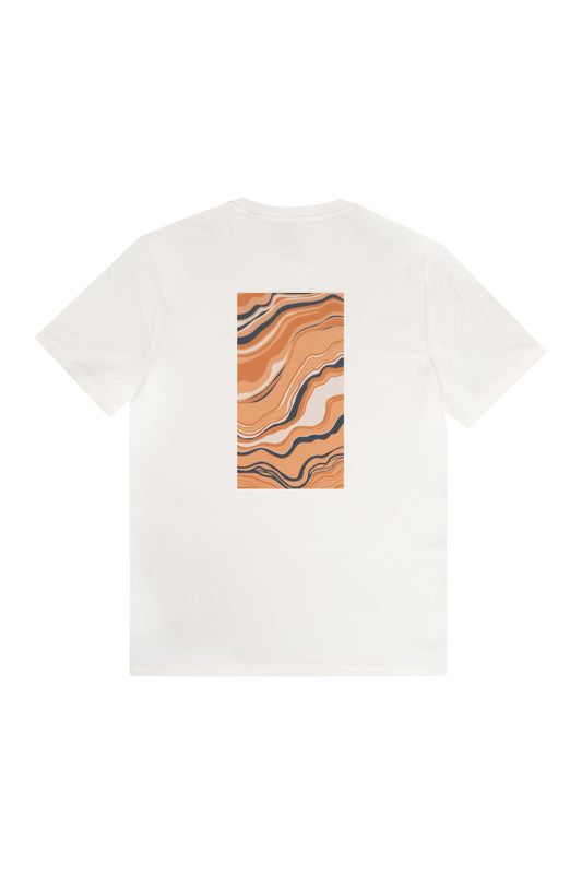 Futah Organic Cotton T-shirt - Sandstorm – Rückansicht mit Print