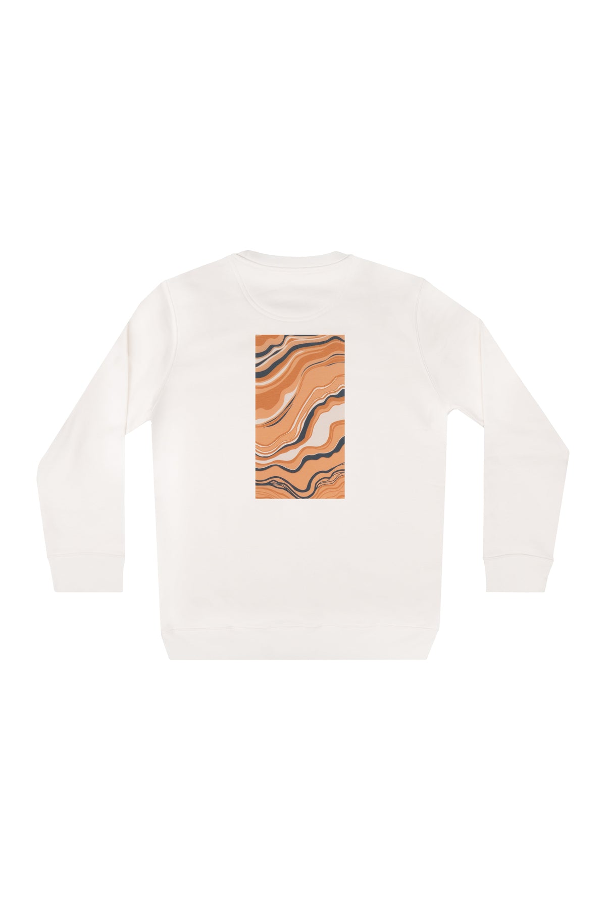 Futah Organic Cotton Sweatshirt - Sandstorm – Rückansicht mit Print