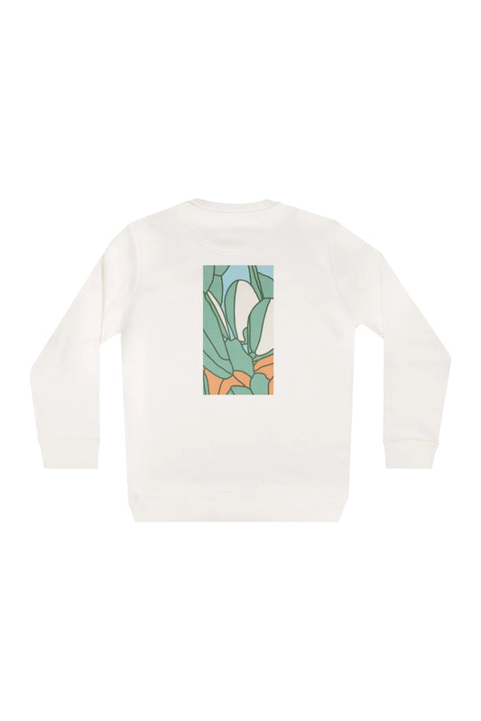 Futah Organic Cotton Sweatshirt - Cactus – Rückansicht mit Kaktus-Print