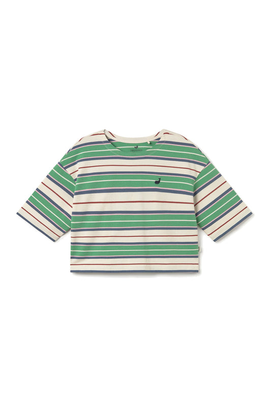 TWOTHIRDS Fingal - Green rugby stripes – Vorderansicht