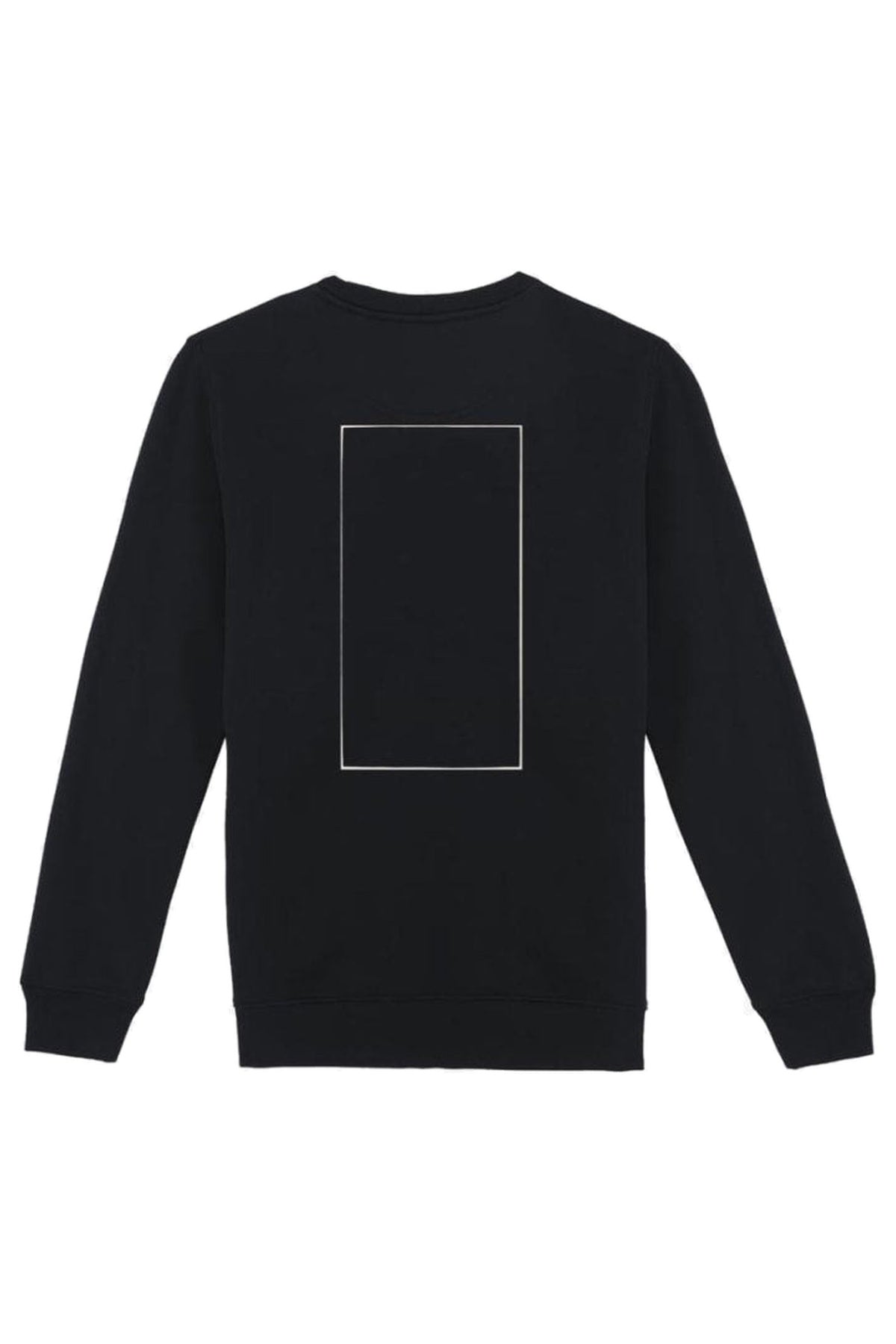 Futah Black Organic Cotton Sweatshirt - Lisboa – Rückansicht mit grossem Print