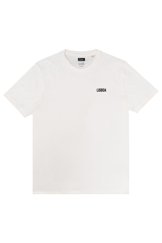 Futah Lisboa T-Shirt White – Vorderansicht mit Lisboa-Schriftzug