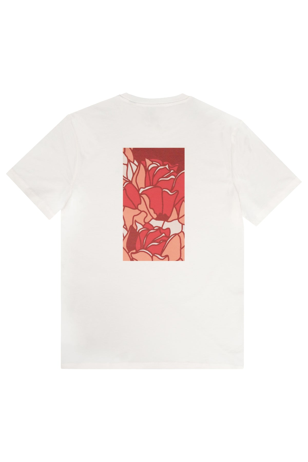 Futah Organic Cotton T-shirt - Crystal – Rückansicht mit rotem Print