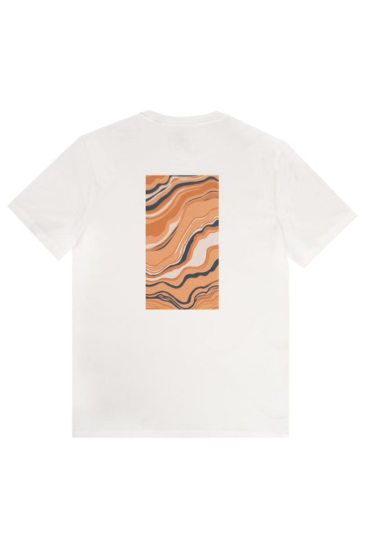 Futah Organic Cotton T-shirt - Sandstorm – Rückansicht mit Print