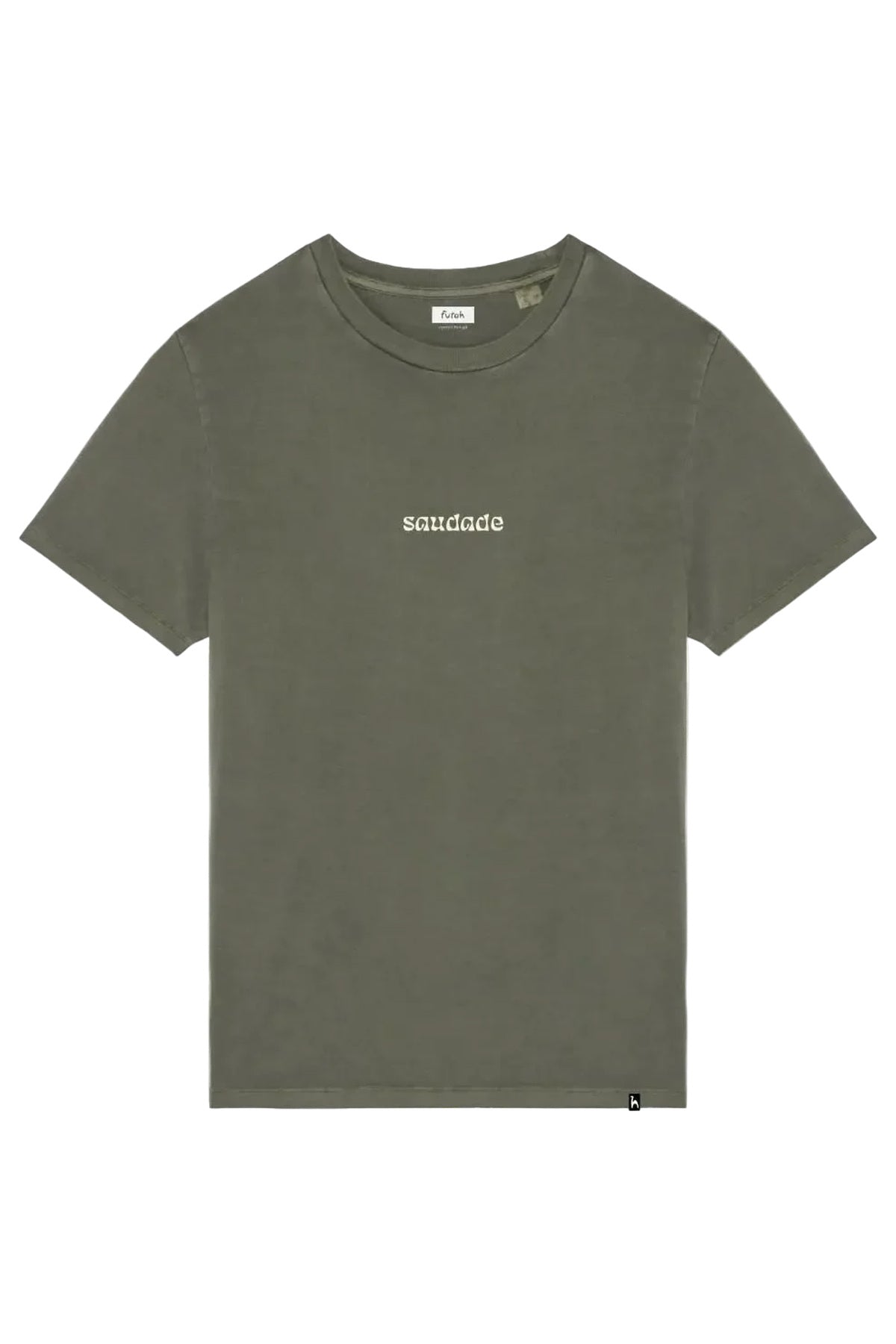 Futah Saudade T-shirt – Vorderansicht mit Saudade-Schriftzug