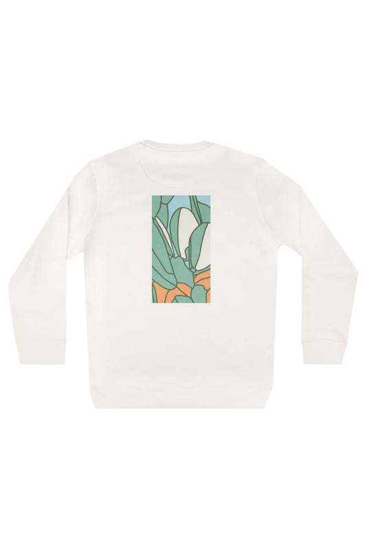 Futah Organic Cotton Sweatshirt - Cactus – Rückansicht mit Kaktus-Print