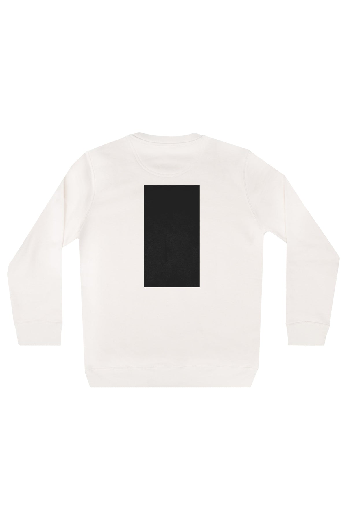 Futah White Organic Cotton Sweatshirt - Lisboa – Rückansicht mit grossem Print