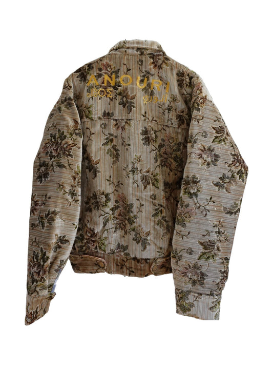 Beige Floral Jacket - Anouri