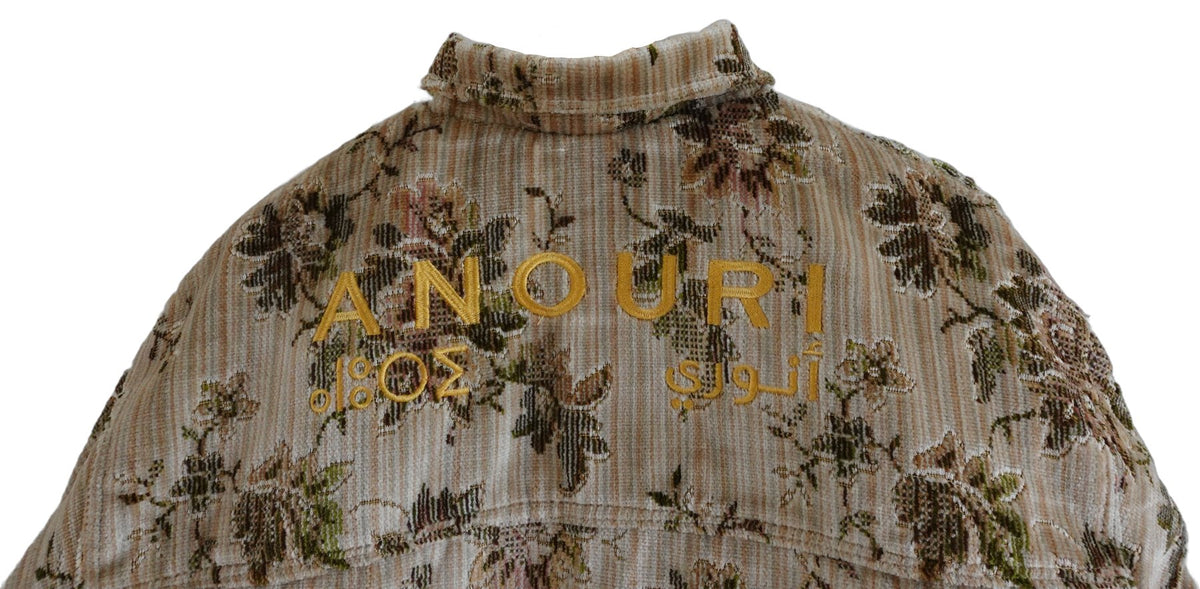 Beige Floral Jacket - Anouri