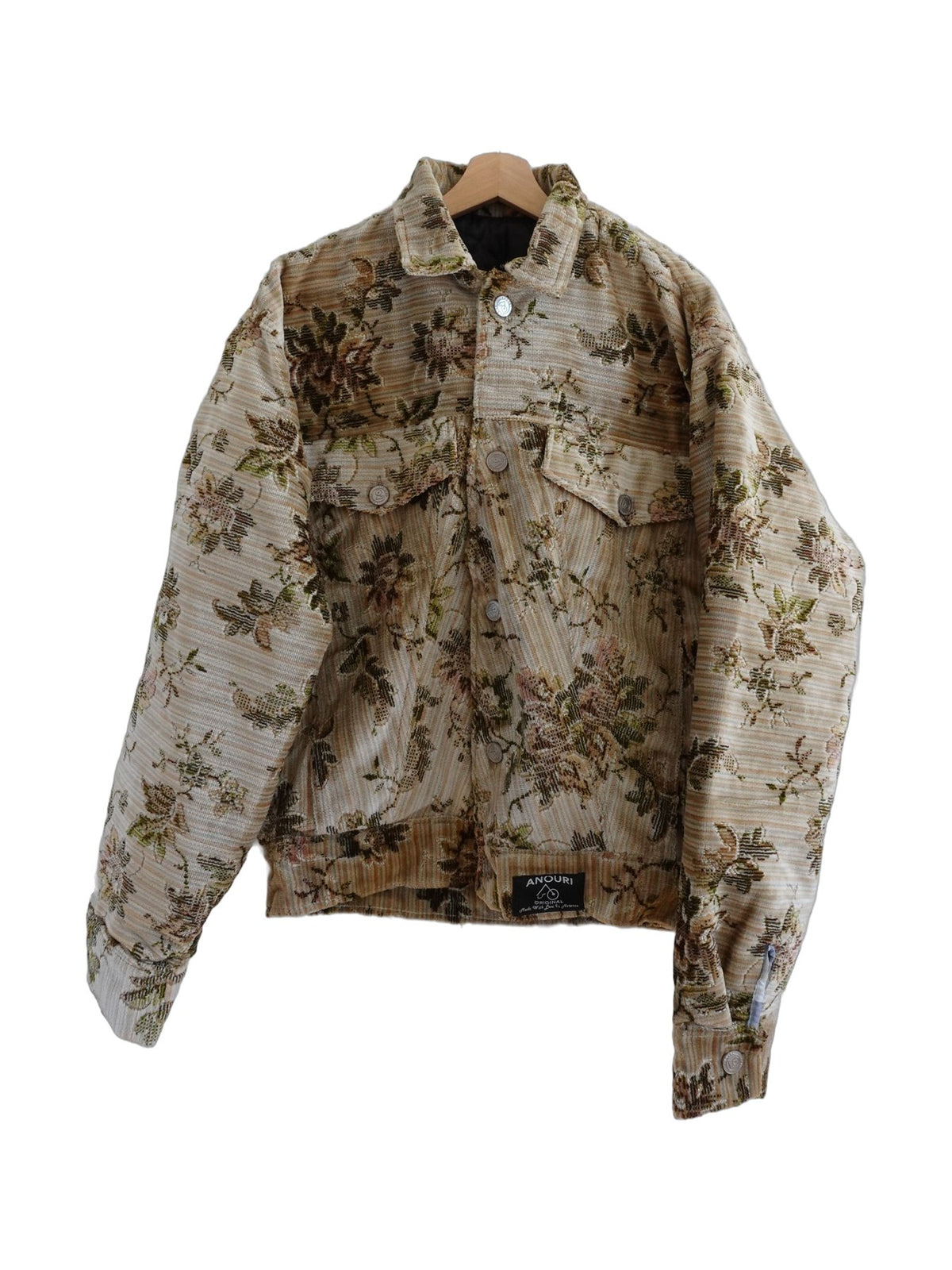 Beige Floral Jacket - Anouri