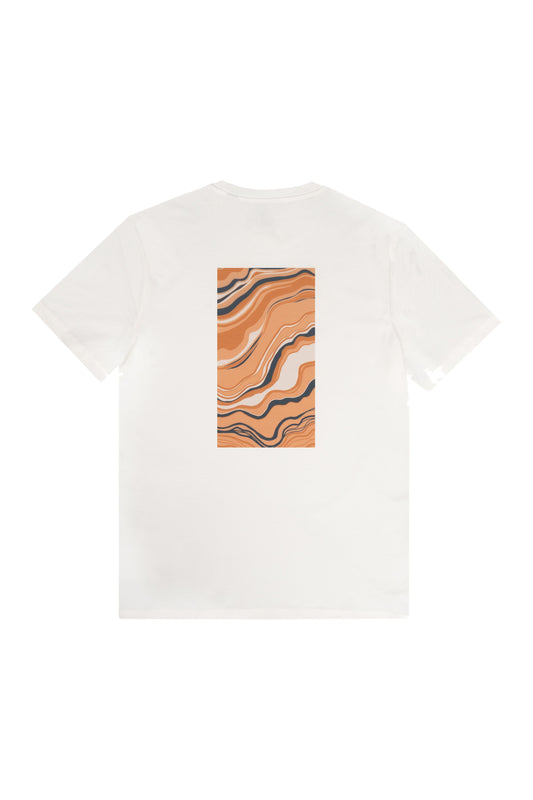 Futah Organic Cotton T-shirt - Sandstorm – Rückansicht mit Print