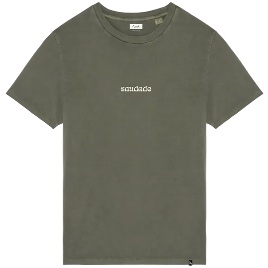 Futah Saudade T-shirt – Vorderansicht mit Saudade-Schriftzug