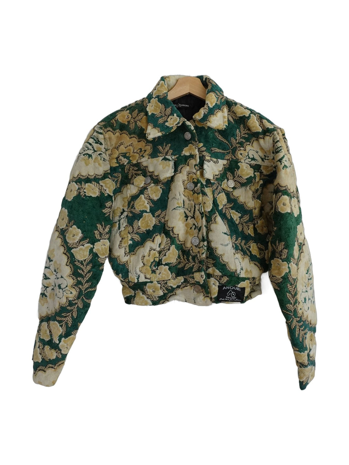 Teal Damask Jacket - Anouri