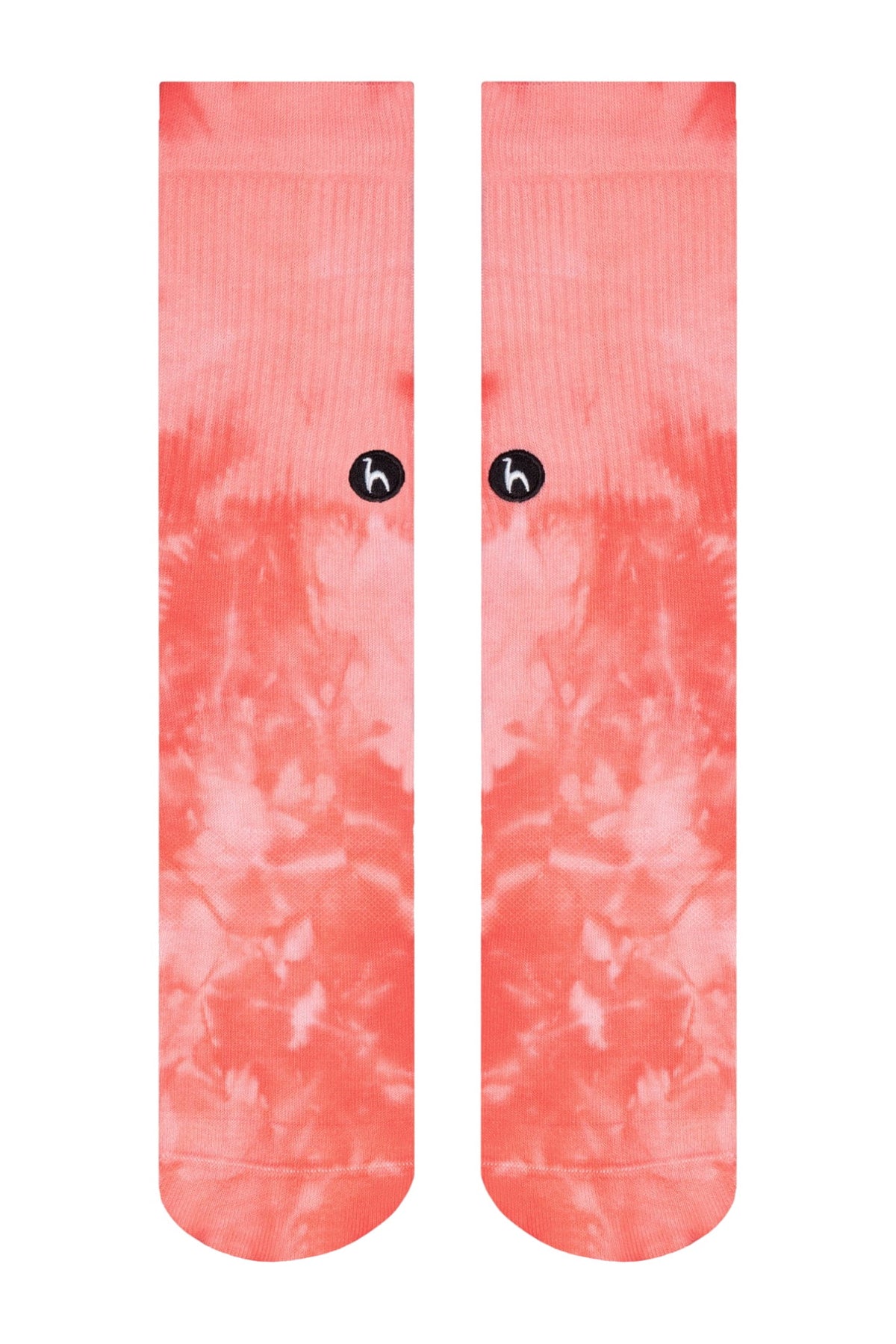 Futah Tie-Dye-Socken Coral – Vorderansicht flach