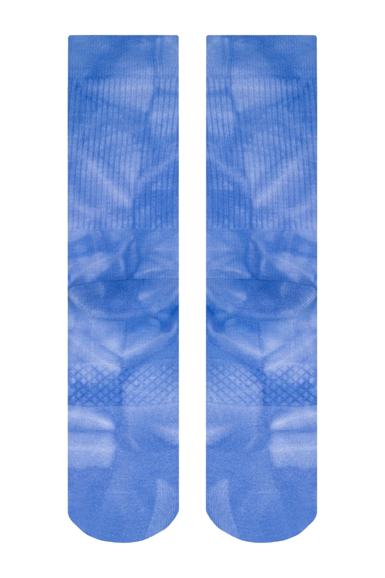 Futah Tie-Dye-Socken Ozean Blau – Rückansicht flach