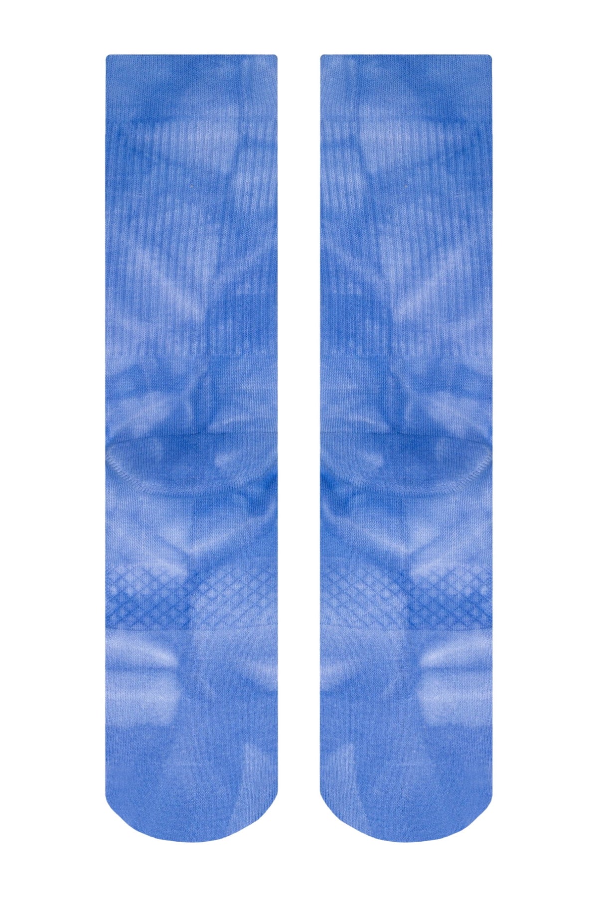 Futah Tie-Dye-Socken Ozean Blau – Rückansicht flach