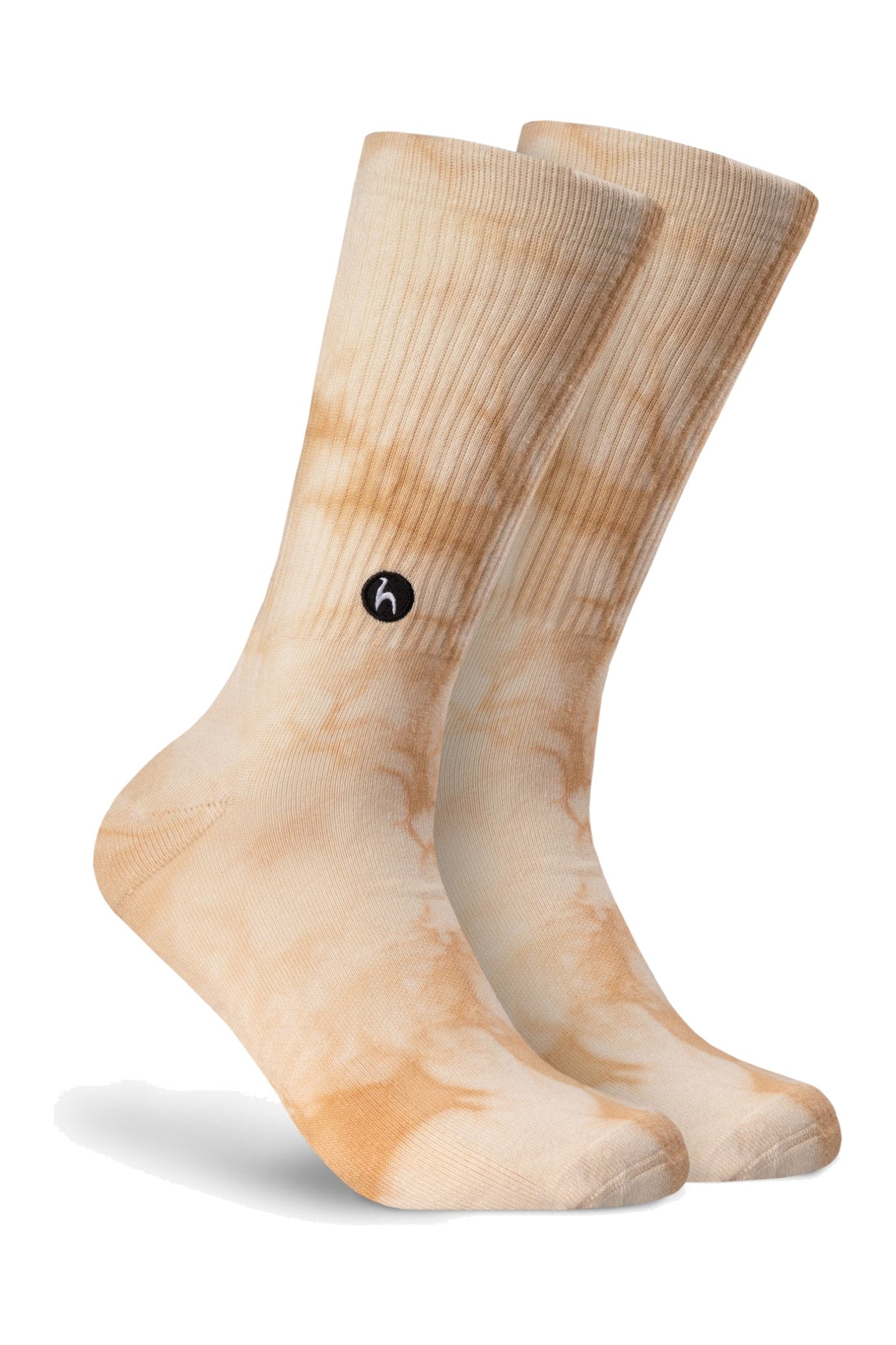 Futah Tie-Dye-Socken Sand – Seitenansicht des Paars