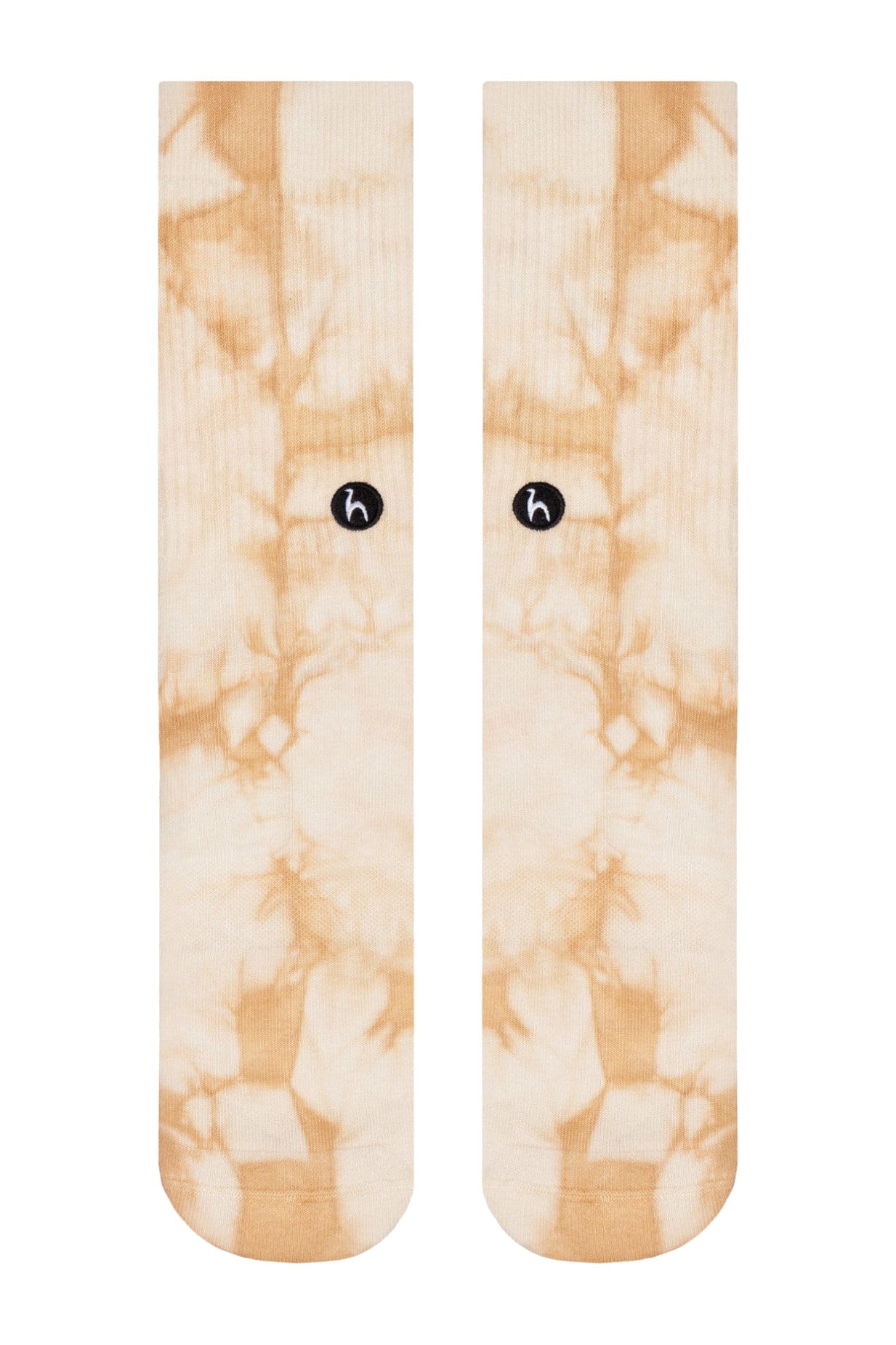 Futah Tie-Dye-Socken Sand – Vorderansicht flach