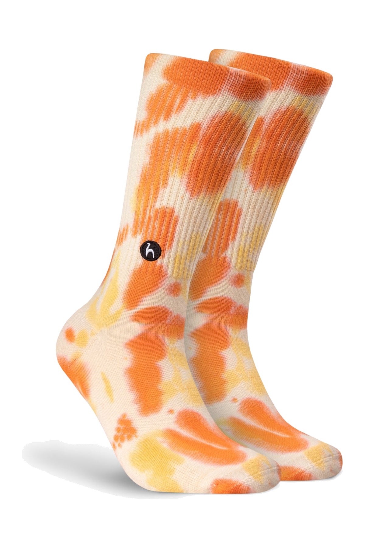 Futah Tie-Dye-Socken Sunrise – Seitenansicht des Paars