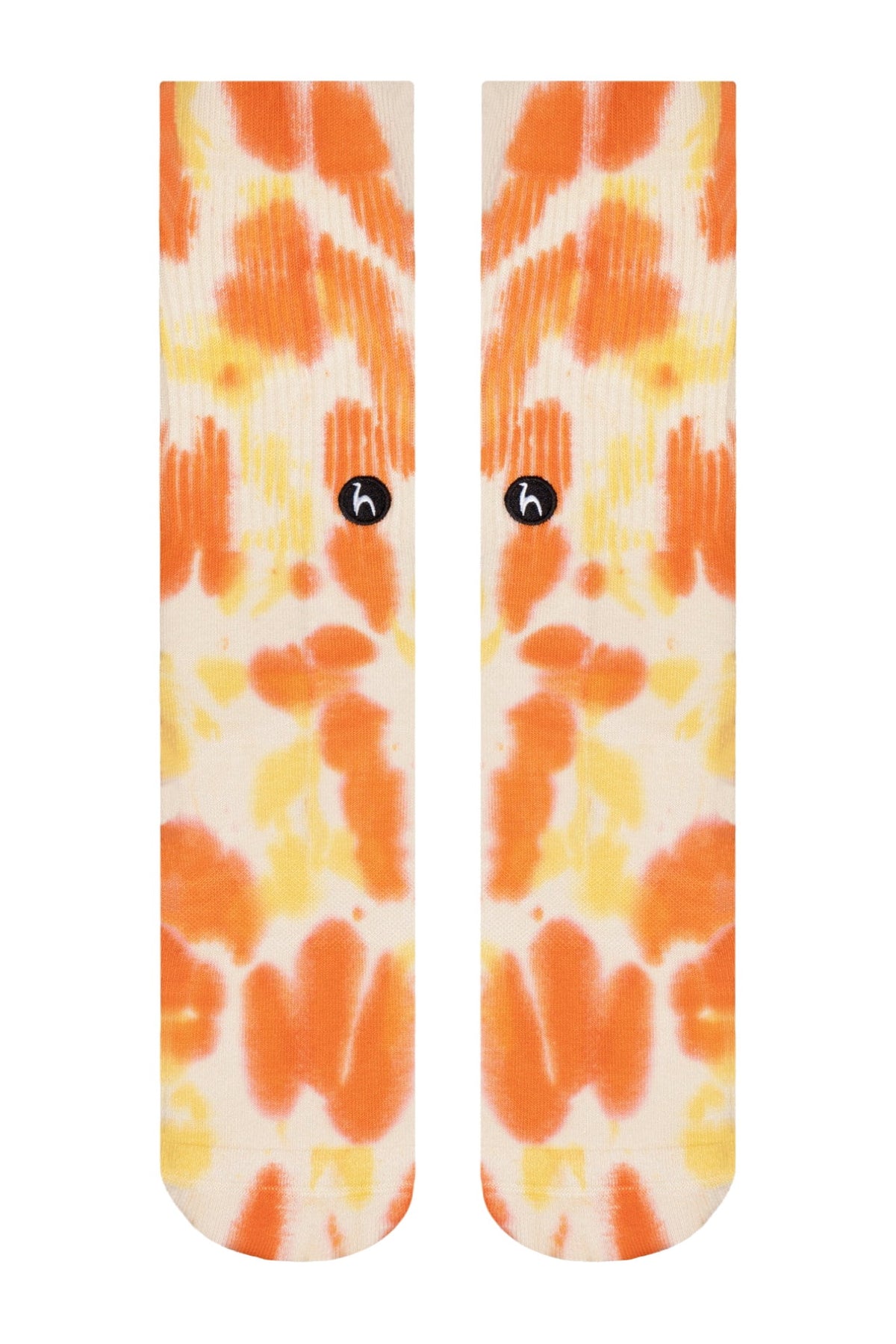 Futah Tie-Dye-Socken Sunrise – Vorderansicht flach