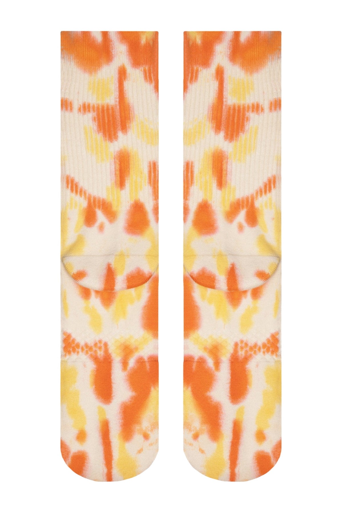 Futah Tie-Dye-Socken Sunrise – Rückansicht flach