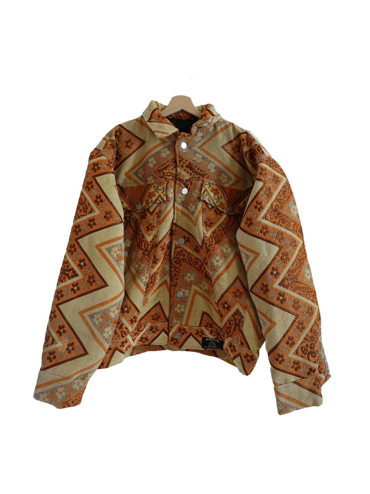 Orange Zigzag Jacket - Anouri